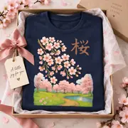 Camiseta unisex — flores de cerezo primaverales — Foto 9 de 20