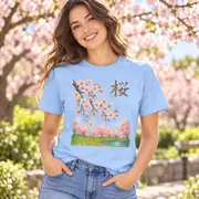 Camiseta unisex — flores de cerezo primaverales — Foto 10 de 20