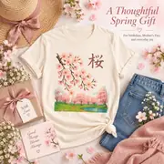 Camiseta unisex — flores de cerezo primaverales — Foto 13 de 20