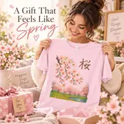 Camiseta unisex — flores de cerezo primaverales — Foto 14 de 20