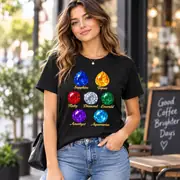 T-shirt unisexe — pierres précieuses colorées — Photo 2 sur 17