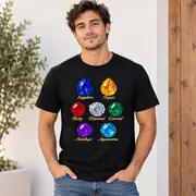T-shirt unisexe — pierres précieuses colorées — Photo 3 sur 17