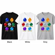 T-shirt unisexe — pierres précieuses colorées — Photo 4 sur 17