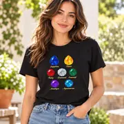 T-shirt unisexe — pierres précieuses colorées — Photo 10 sur 17