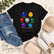 T-shirt unisexe — pierres précieuses colorées — Photo 15 sur 17