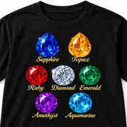 T-shirt unisexe — pierres précieuses colorées — Photo 17 sur 17