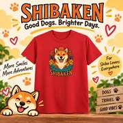 かわいい柴犬 ユニセックスTシャツ — 写真 12 / 15
