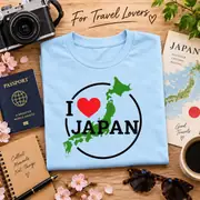 Camiseta unisex — mapa de Japón y «I Love Japan» — Foto 16 de 20