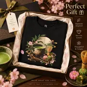 T-shirt unisexe — pause thé au matcha et pâtisseries wagashi — Photo 4 sur 14