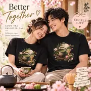 T-shirt unisexe — pause thé au matcha et pâtisseries wagashi — Photo 7 sur 14