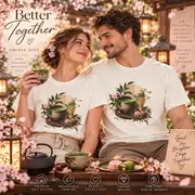 T-shirt unisexe — pause thé au matcha et pâtisseries wagashi — Photo 12 sur 14