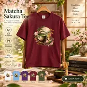 T-shirt unisexe — pause thé au matcha et pâtisseries wagashi — Photo 14 sur 14