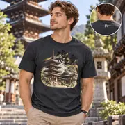 筆文字の「悠久」と五重塔の寺 ユニセックスTシャツ — 写真 11 / 18
