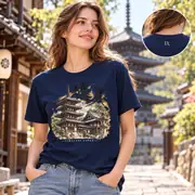 筆文字の「悠久」と五重塔の寺 ユニセックスTシャツ — 写真 16 / 18