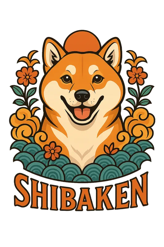 かわいい柴犬 ユニセックスTシャツ — 前面