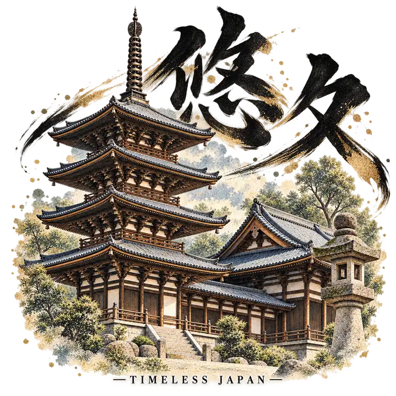 T-shirt temple japonais